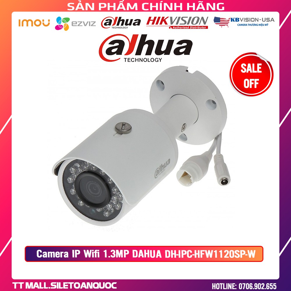 Camera IP Wifi 1.3MP DAHUA DH-IPC-HFW1120SP-W