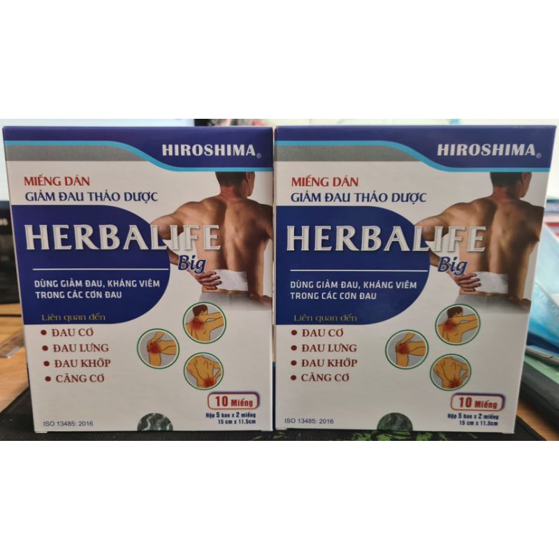 Miếng dán thảo dược Herbalife (Hộp 5 túi x 2 miếng) - Hỗ trợ trong trường hợp đau cơ, đau lưng, đau khớp, căng cơ