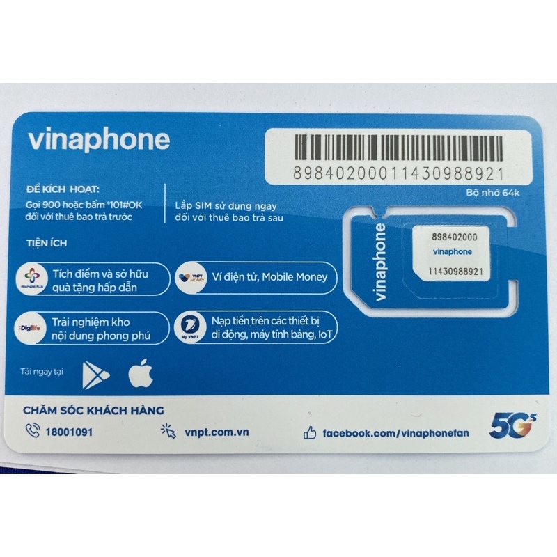 SIM VINAPHONE 150GB