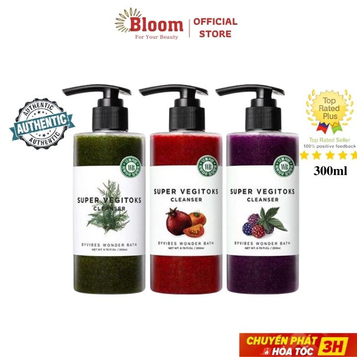 Sữa Rửa Mặt Thải Độc Rau Củ Quả Super Vegitoks Cleanser Byvibes Wonder Bath 300ml Hàn Quốc Chính Hãng