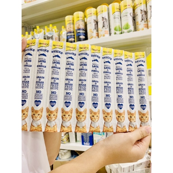 GẬY SNACK GIMCAT STICKS CHO MÈO 2 VỊ NHẬP ĐỨC SIÊU NGON
