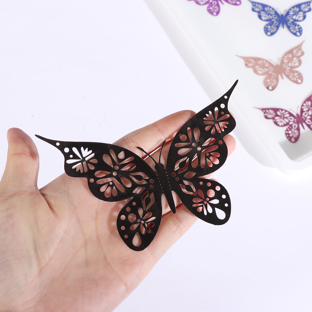 Set 12 bươm bướm 3D dùng trang trí DIY
