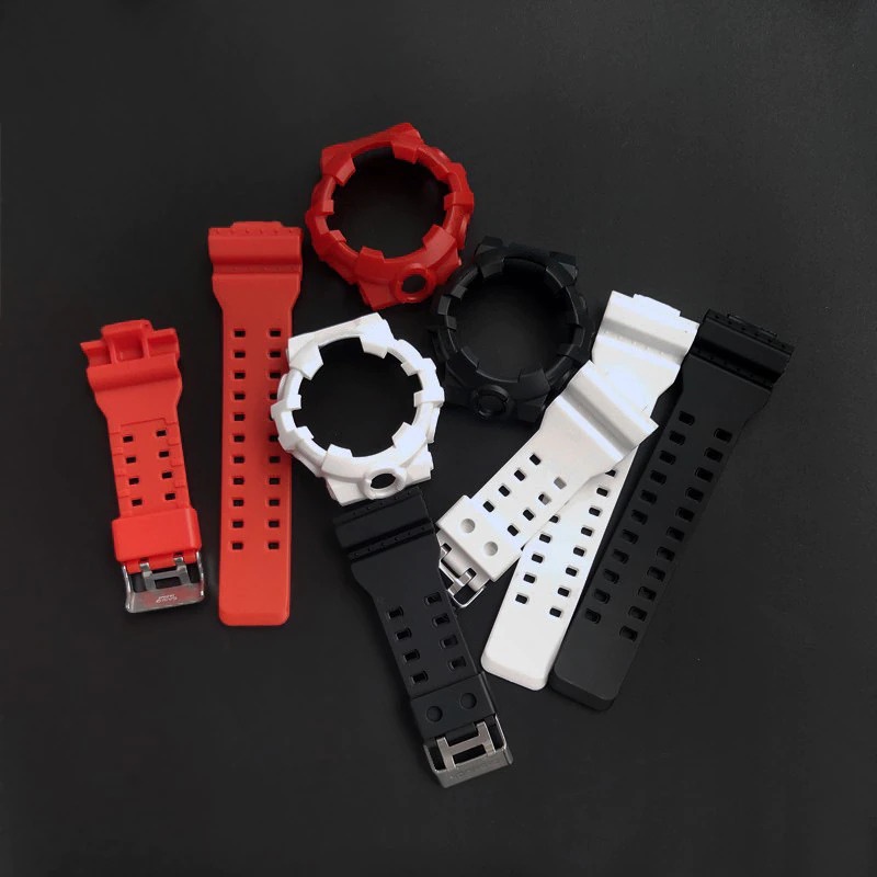 YIFILM Dây Đeo Thay Thế Chất Liệu Cao Su Cho Đồng Hồ Casio G-shock GA700 GA-700 GA710 GA735