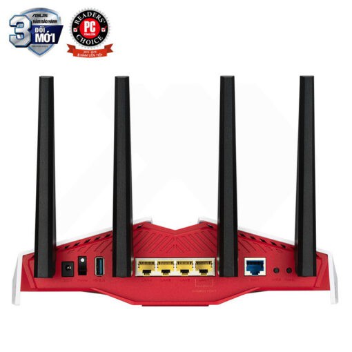 Router Wifi ASUS AURA RGB RT-AX82U GUNDAM EDITION Hai Băng Tần, Chuẩn AX5400 (Chuyên Cho Game Di Động) - Hàng Chính Hãng