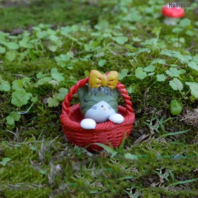 [zHMSI] Garden Cat Ornament Miniature Figurine Resin Craft Plant Fairy Dollhouse Decor TYU
