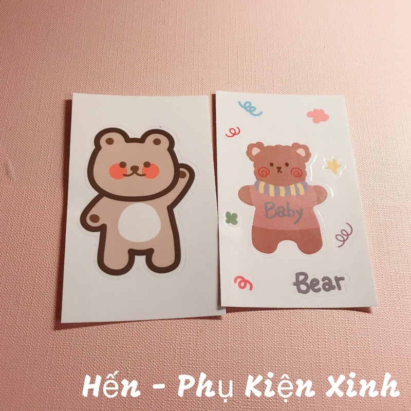 Sticker hình gấu bear xinh xắn chống nước