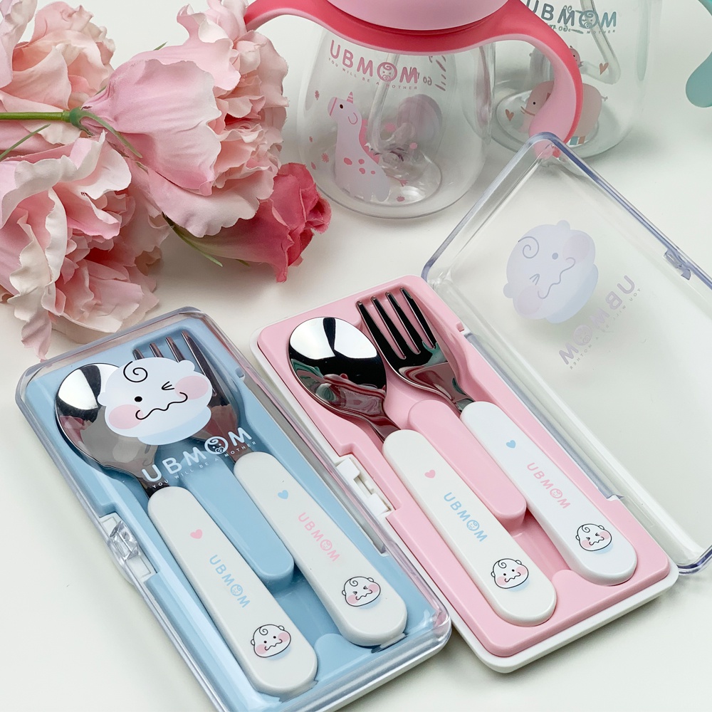 Bộ muỗng nĩa tập ăn Ubmom