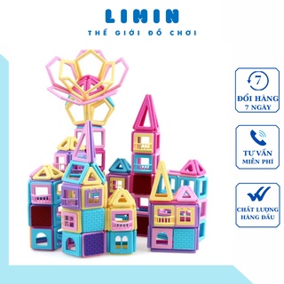 Bộ xếp hình nam châm, xếp hình nam châm, nam châm xếp hình thông minh mẫu mới 2022
