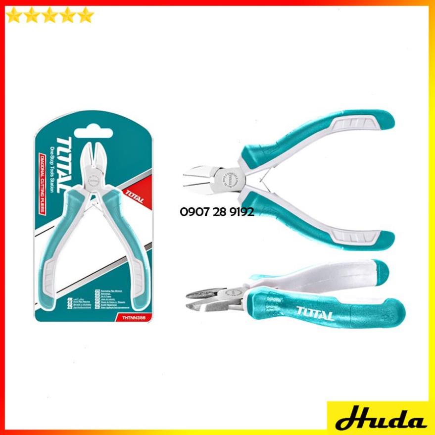 Kềm răng cắt đứt mũi cong nhọn mini 115mm nhiều loại Total Ingco kìm dẹp uốn vòng đầu bóng chống gỉ 12345