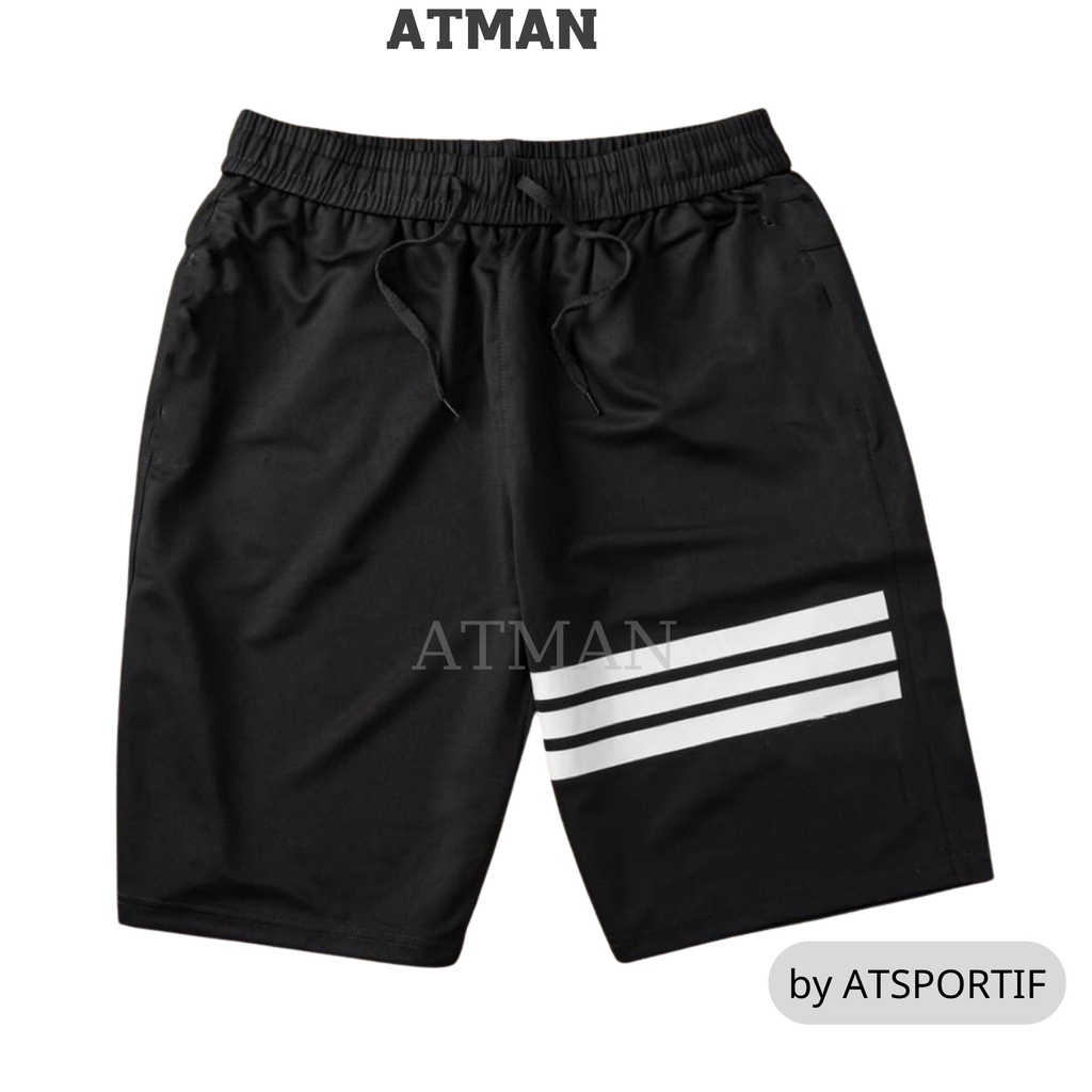 Quần Short Đùi Nam Nữ ATMAN Chất Liệu Nỉ Chất Mát Mẻ, Trẻ Trung mẫu kẻ