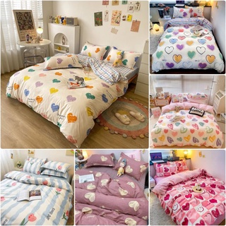 Các mẫu tim sơn mài bộ chăn ga gối Cotton Poly nhập khẩu miễn phí bo chun ga đệm theo yêu cầu