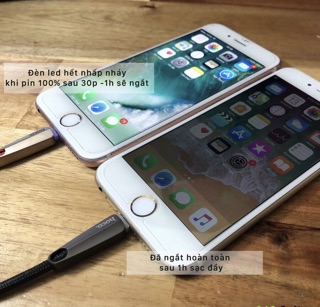 CÁP SẠC NHANH TỰ NGĂT CAO CẤP HOCO U35 CHO IPHONE ANDROID TYPE C