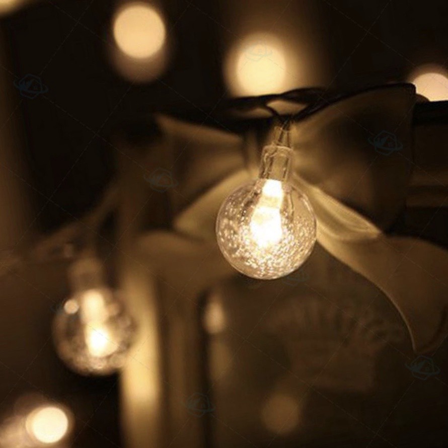 Dây Đèn Trang Trí 36 Bóng Tròn Sáng Vàng Dây 9m Dùng Trang Trí Noel, Quán Cafe, Tiệc, Lễ Tết ...