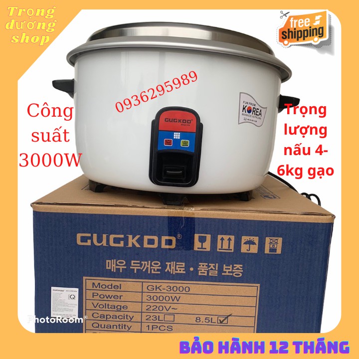 Nồi cơm điện công nghiệp Cuckoo 23lít trọng lượng nấu từ 4-6kg gạo trên 1 lần