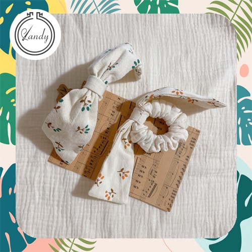 Cột tóc scrunchies handmade nơ - Cánh tiên