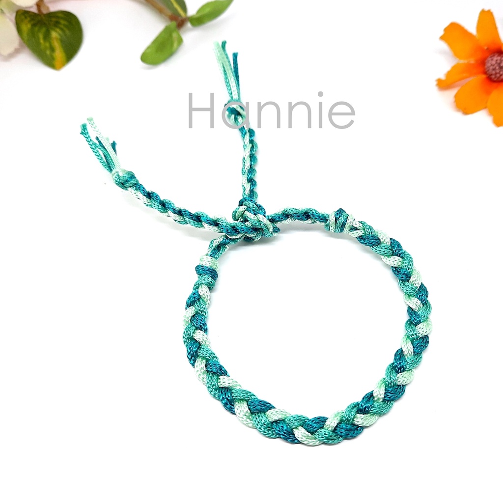 (Tay/Chân) Vòng chỉ tình bạn màu xanh - Vòng đeo nam nữ chống thấm nước waterproof - Friendship Bracelet handmade