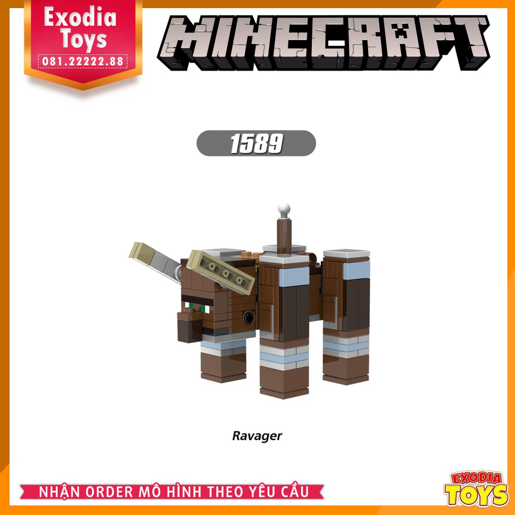 Xếp hình Minifigure nhân vật trò chơi Minecraft - Đồ Chơi Lắp Ghép Sáng Tạo - X0298