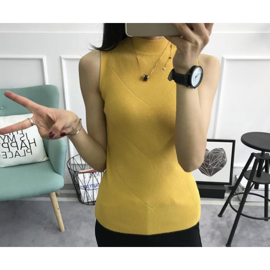 [Video + sẵn hàng] Áo len nữ sát nách - AL-103i