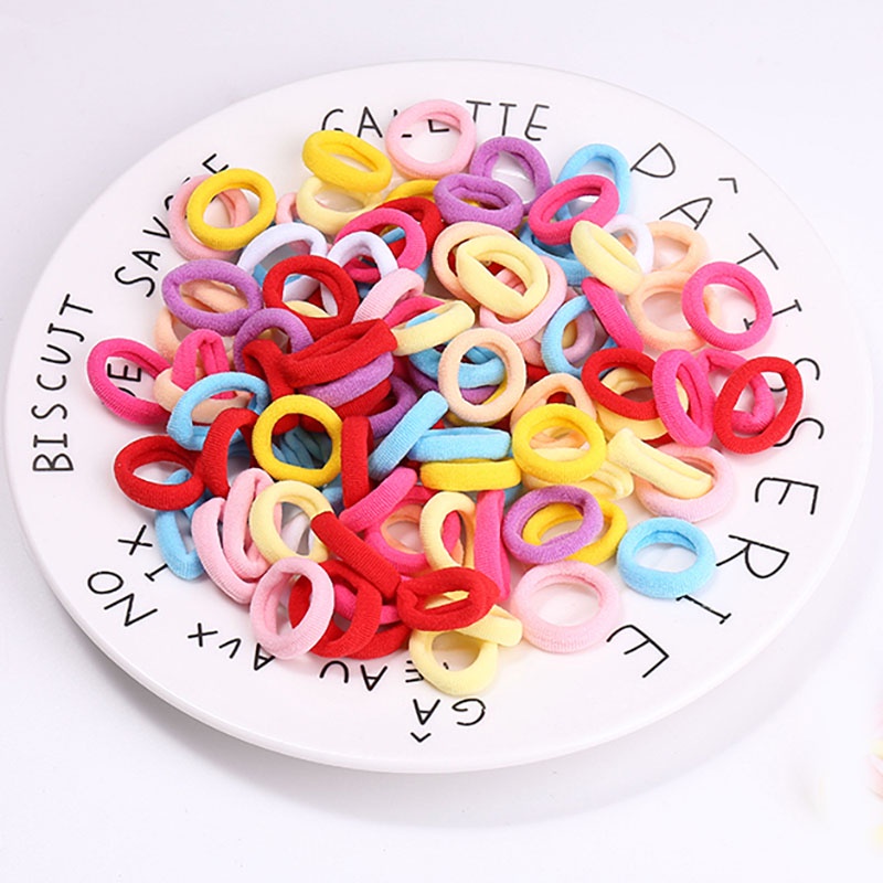 Dây Cột Tóc Co Giãn Cao Phong Cách Hàn Quốc Dễ Thương Kèm Hộp Đựng Cho Bé