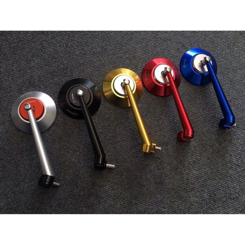 Kính chiếu hậu gương chiếu hậu xe máy hình tròn chất liệu kim loại nhiều màu sắc