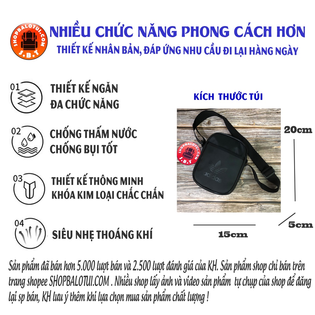 Túi đeo chéo nam [ HÀNG XUẤT DƯ ] Túi đeo chéo Adidas Mini phong cách thời trang - Phù hợp đi du lịch, đi chơi