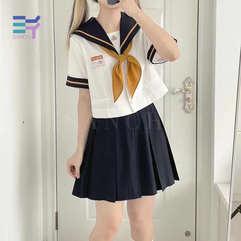 Sanchi Bộ Đồng Phục Học Sinh Nhật Bản Nhiều Kiểu Dáng Phong Cách Preppy Cơ Bản Cho Nữ Sinh