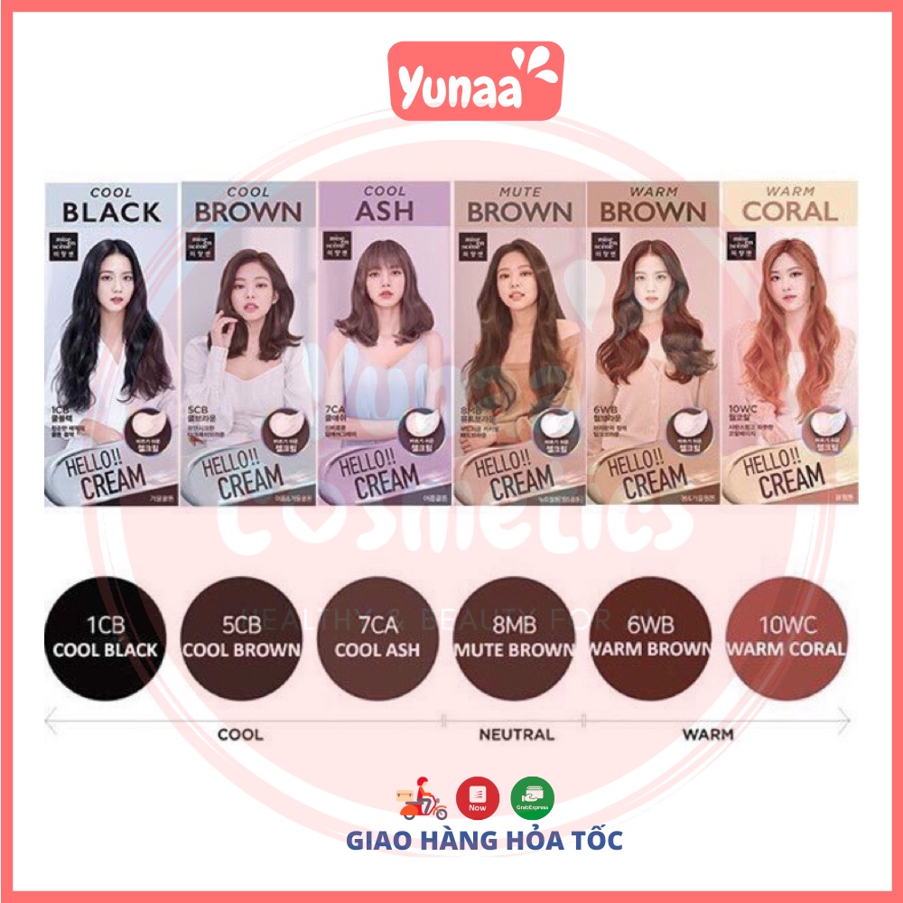 Thuốc Nhuộm Tóc Hello Cream Mise En Scene Blackpink Black pink Hàn Quốc 125g/ Hello Bubble Mise en scene