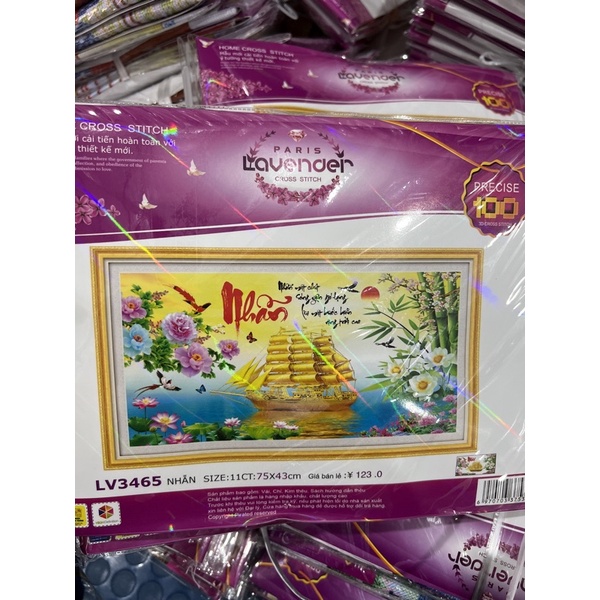 tranh thêu chữ thập chữ nhẫn lv3465 (75x43)