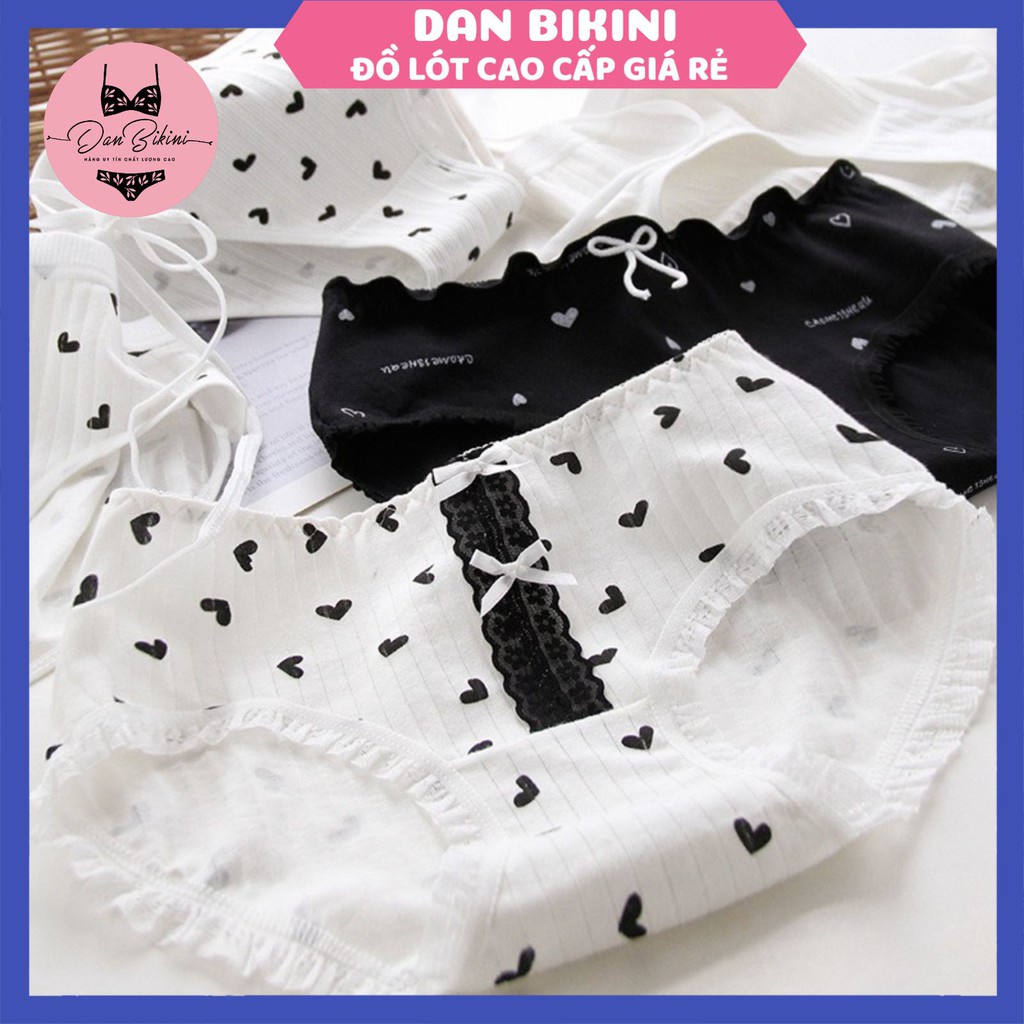 Quần Lót Nữ ❤️FREESHIP❤️ Quần Lót Nữ cotton họa tiết trái tim mã A289
