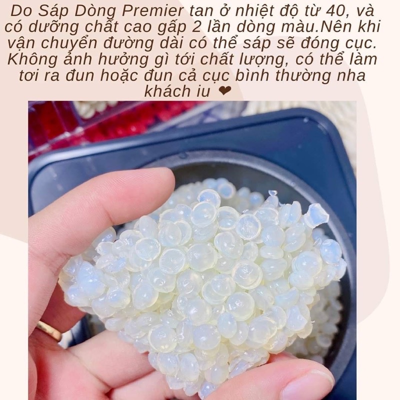 Sáp Wax lông nóng hạt dậu Hard Beans nhập khẩu, bám dính tốt, không gây hại cho da