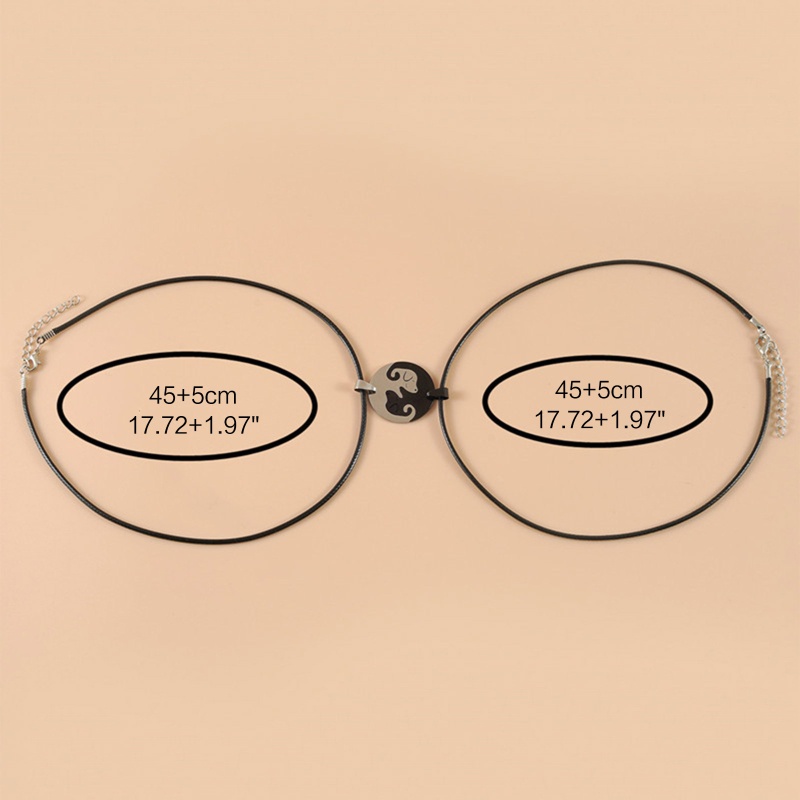 Bộ 2 Vòng cổ Mặt Tròn Bằng Thép Không Gỉ In Hình Chú Chó Âm Dương Cho Cặp Đôi Bạn Thân