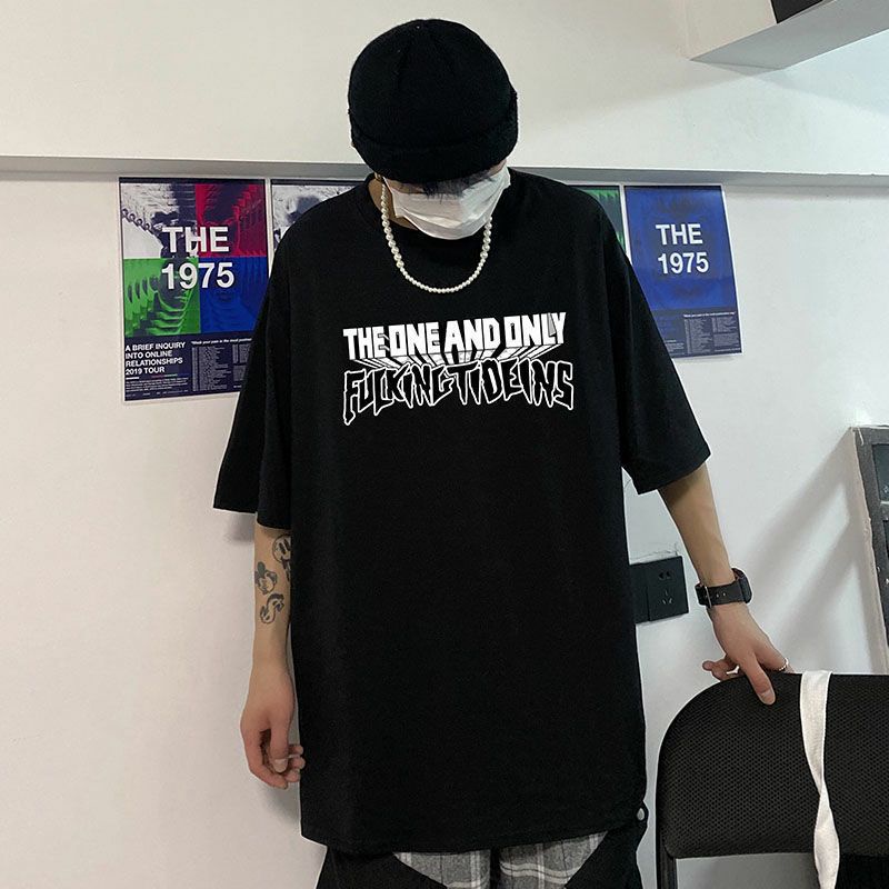 Áo Thun Tay Lỡ 100% Cotton Nam Nữ Unisex Form Rộng Cá Tính