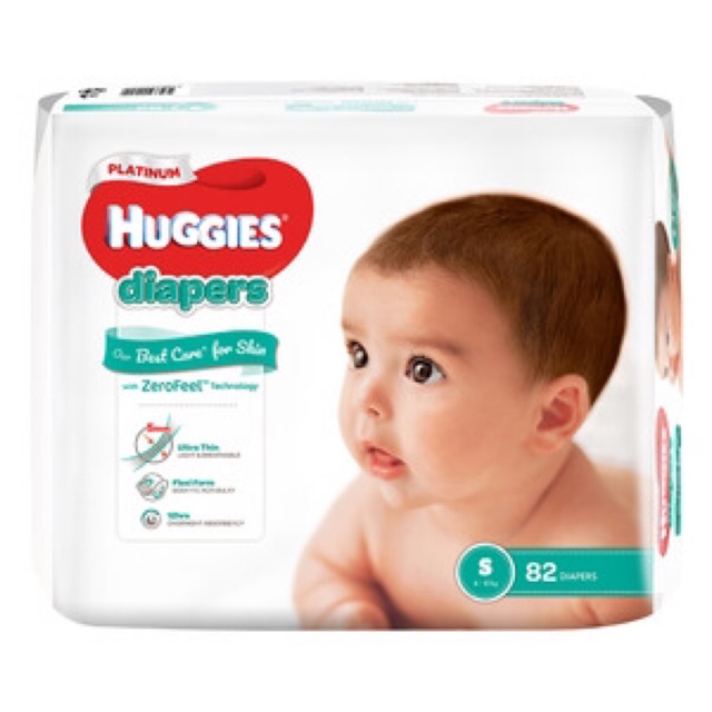 BỈM - TÃ DÁN HUGGIES PLATINUM SIÊU CAO CẤP SIZE S - 82 MIẾNG (CHO BÉ 4 - 8KG)-Bao bì không đẹp-Không ảnh hưởng đến tã