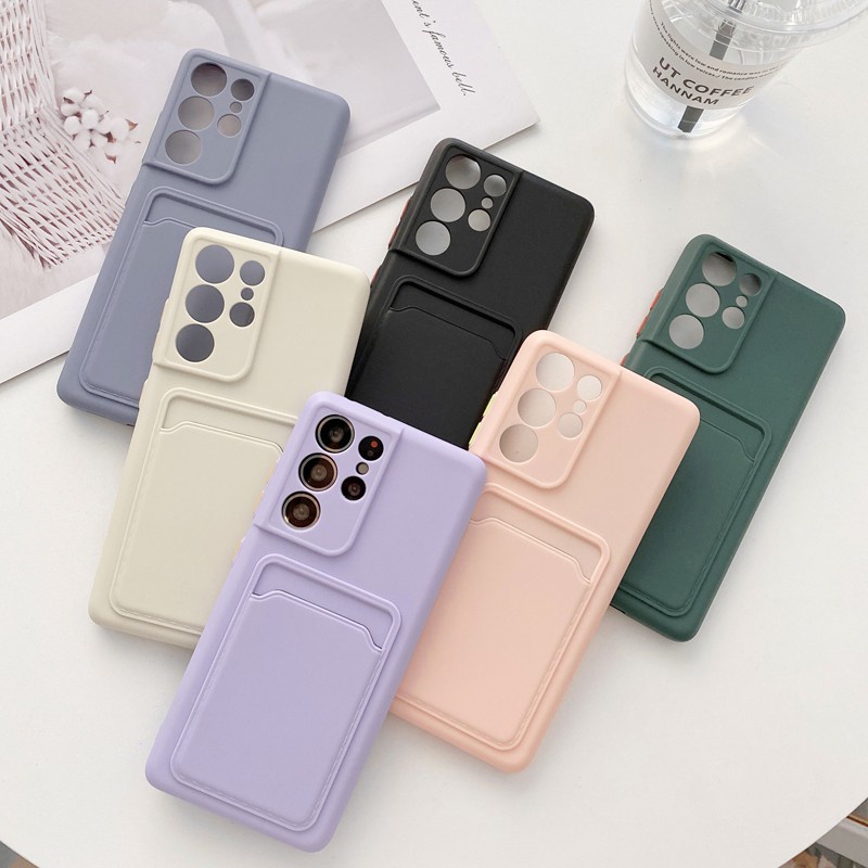 Ốp điện thoại Koosuk cho Samsung Galaxy A72 A52 A32 A12 M12 A42 4G 5G bằng silicon có ví mềm mại