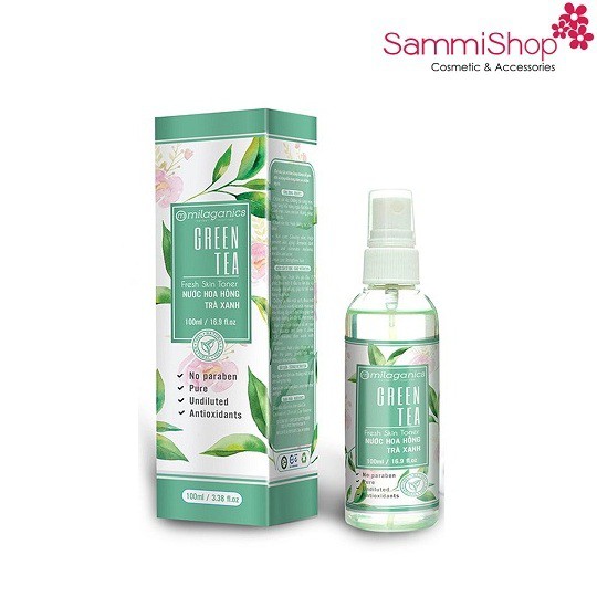Toner Trà xanh Milaganics 100ml
