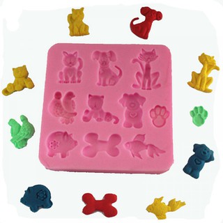 Khuôn silicone tạo hình bánh hình động vật