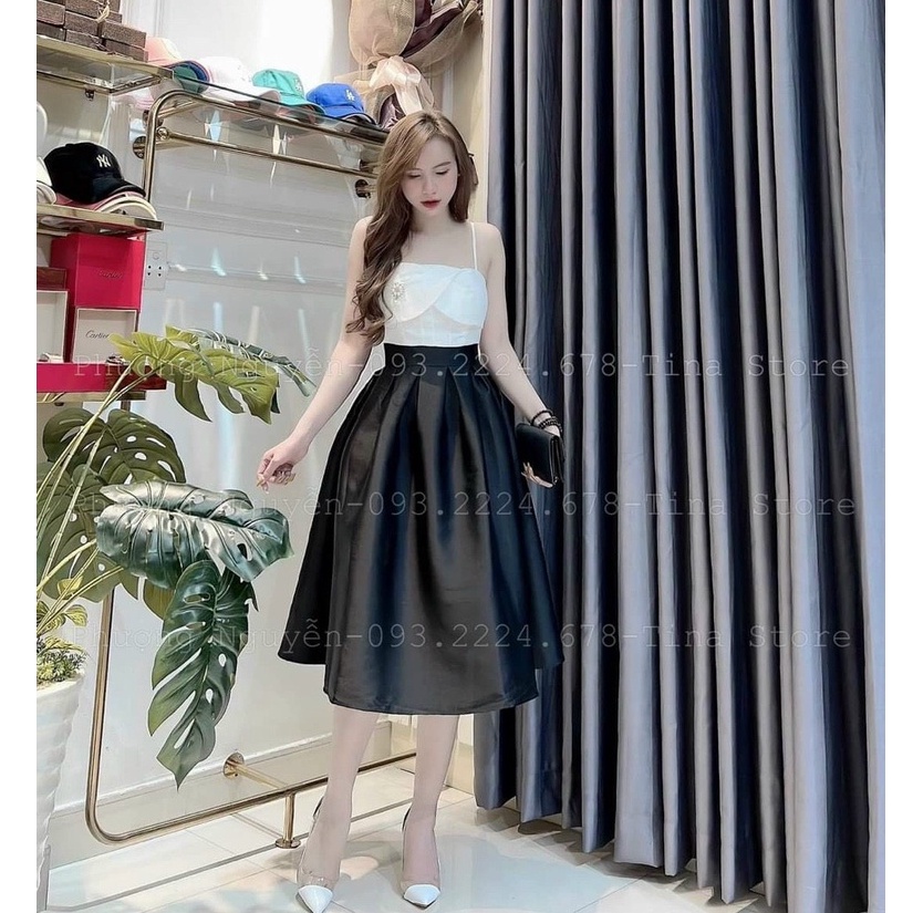 Váy đầm xòe 2 dây có mút ngực siêu xinh nổi hơn cô dâu phù hợp mọi phong cách sang chảnh