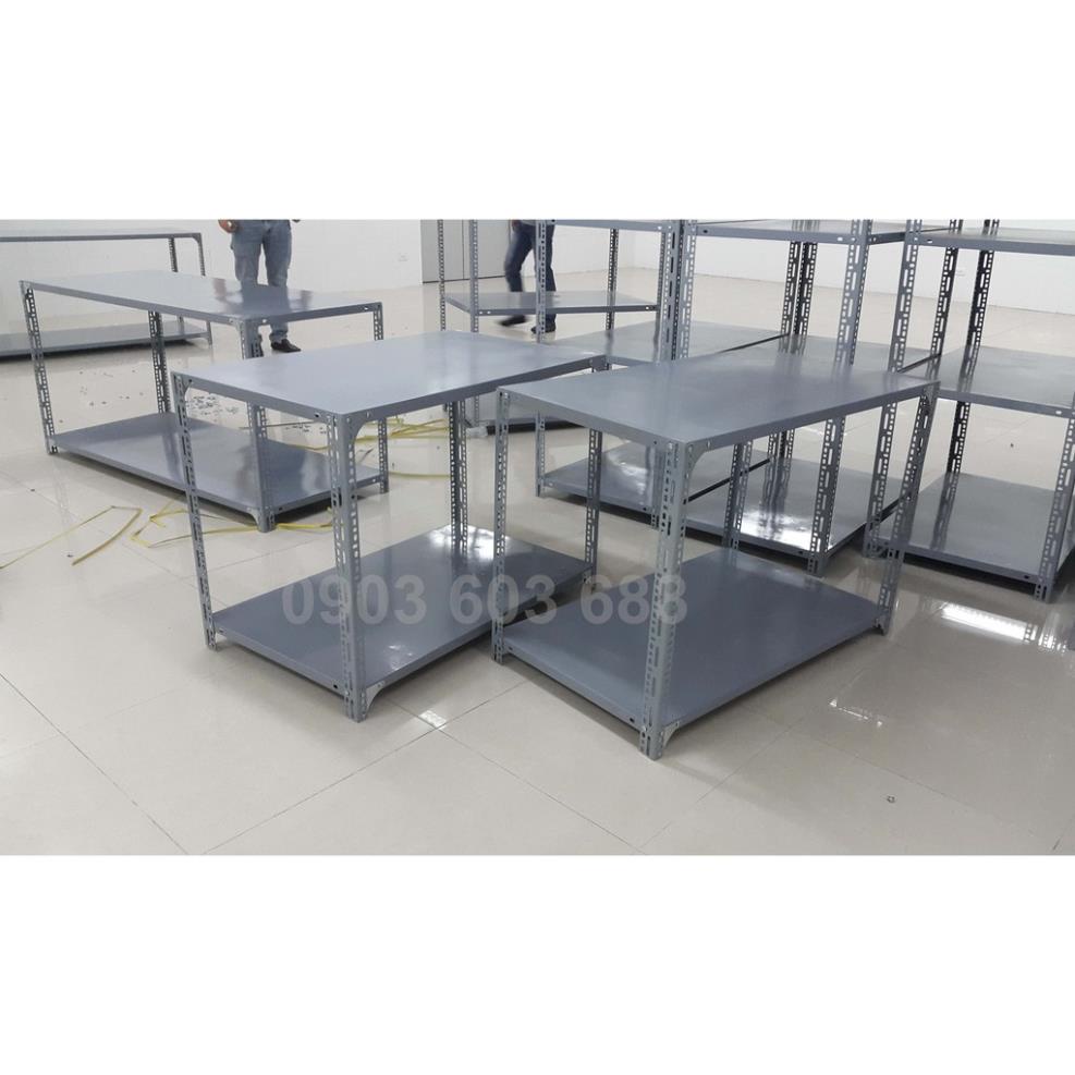 Kệ sắt 2 tầng rộng 0,4m x dài 1m x cao 0,8m, v lỗ đa năng