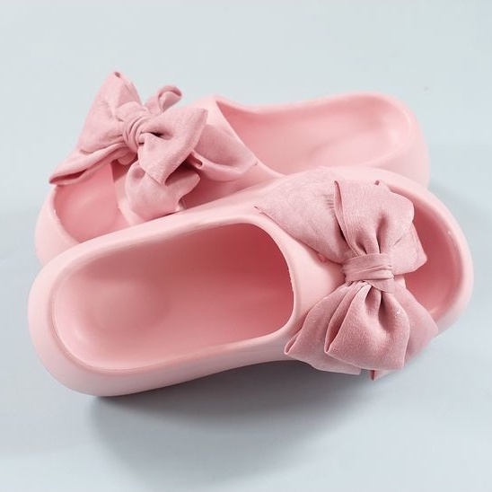 🎀 COOL A Mát Mẻ Một cm ins Mới Dép Xốp Đế Dày Chống Trượt Cảm Giác Khi Đi Biển Trong Nhà / Ngoài Trời Cho Nữ Cát biển cao tầng dép trong nhà không xỏ lá Phụ nữ mang dép ở ngoài