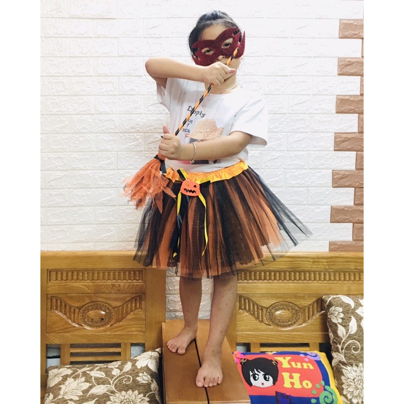 Bộ váy bí ngô hoá trang haloween/ váy mèo gấu hoá trang cosplay haloween