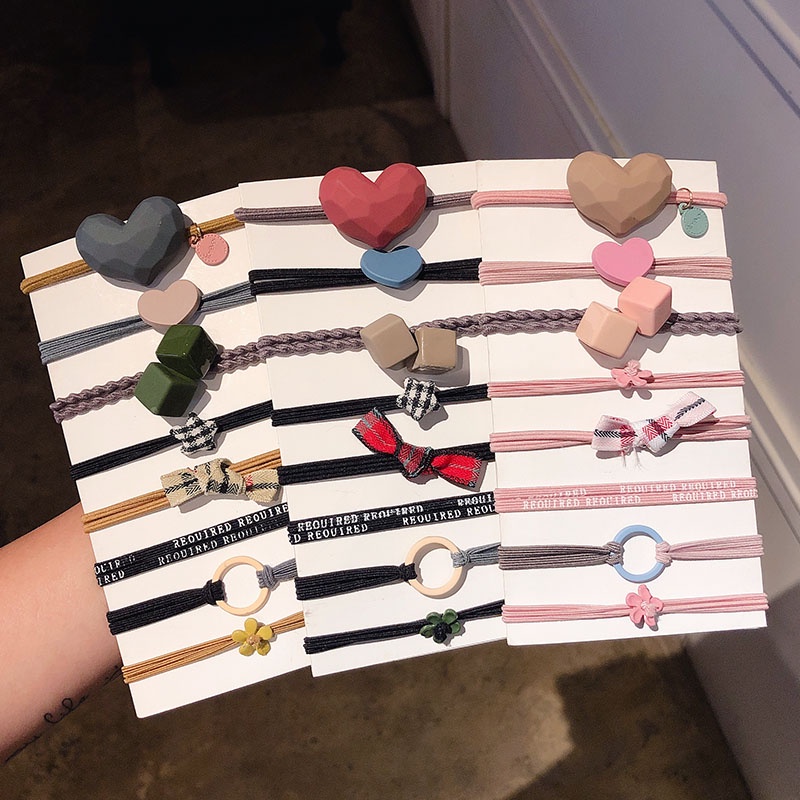 Bộ Dây Buộc Tóc Đuôi Ngựa Bằng Cao Su Thời Trang Dành Cho Nữ