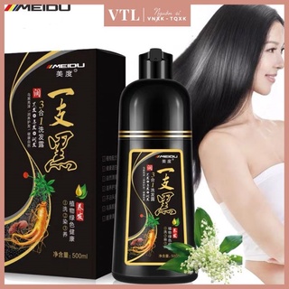 Dầu gội đen thảo dược Meidu phủ bạc tự nhiên