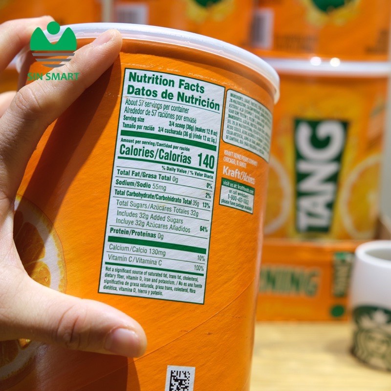 Bột Cam Tang 2.04kg Mỹ, Thơm Ngon,Giàu Vitamin C,Tăng Sức Đề Kháng