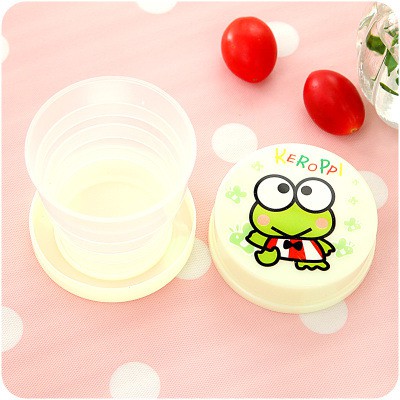 Cốc uống nước gấp gọn, ly nhựa xếp gọn mini có nặp đậy tiện dụng thông minh dùng đi du lịch công sở dã ngoại