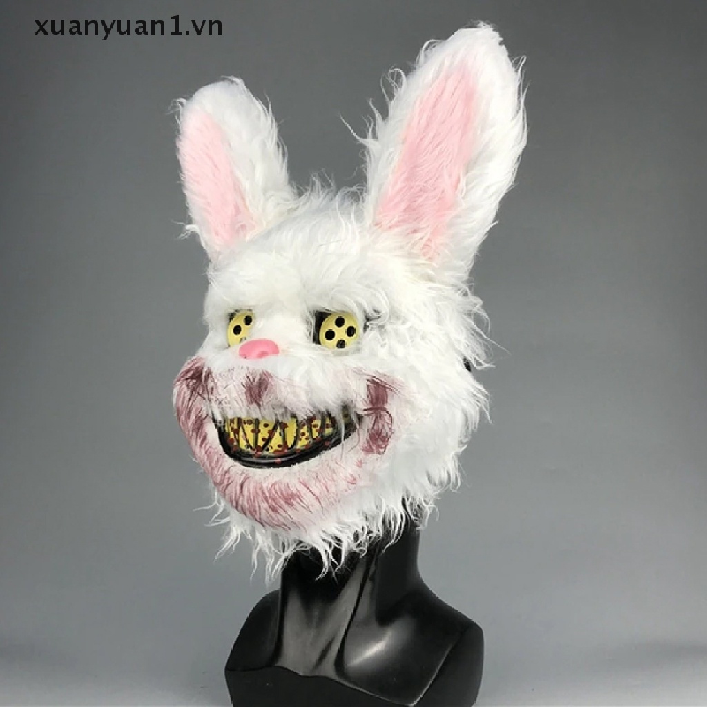 Mặt Nạ Hóa Trang Halloween Hình Thỏ Kinh Dị