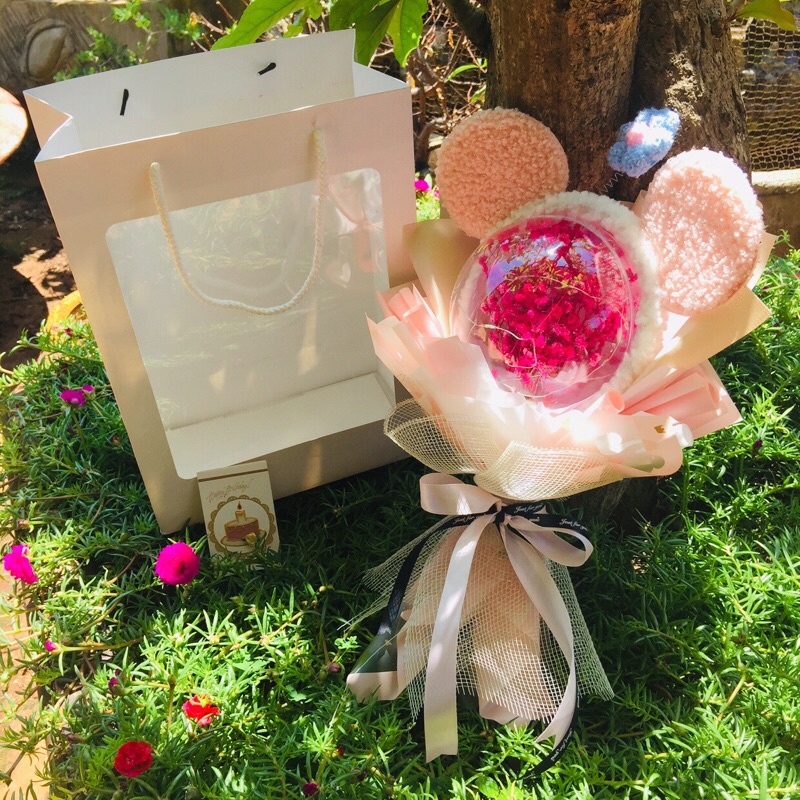 Set 02 Túi giấy mặt kính đựng hoa, bóng, quà tăng size 25x35cm