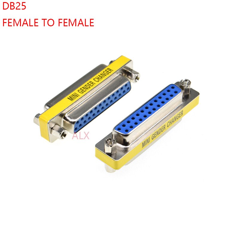 2pcs DB9 DB15 DB25 DB37 9/15/25/37 pin female to female/male to male RS232 serial port com CONNECTOR Mini Gender Changer adapter
