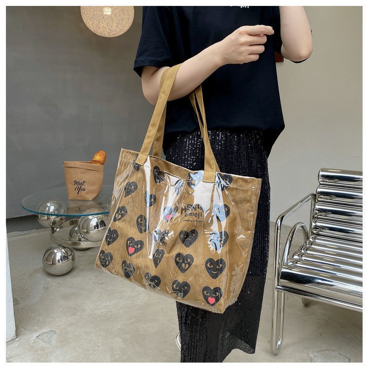 Túi tote Túi vải canvas Đeo vai bóng kính chống nước phong cách Hàn quốc Đi Học Đi Chơi
