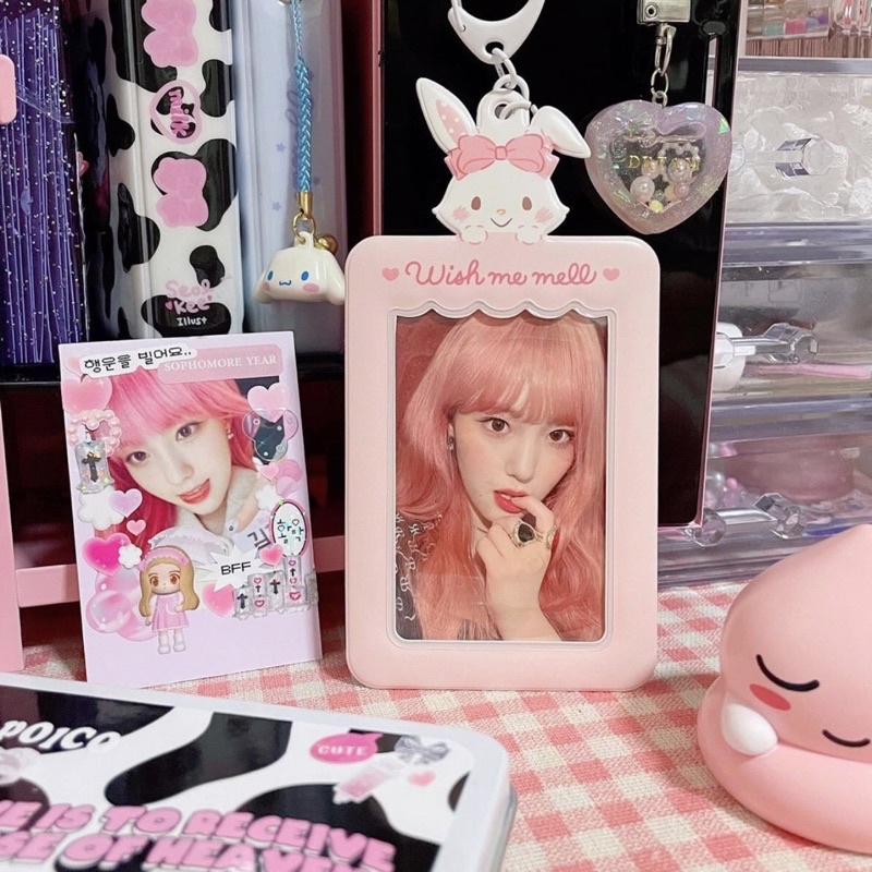 Keying Holder Sanrio Nhật - Móc Khóa Đựng Ảnh Thẻ Bo Góc