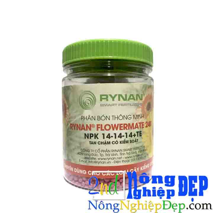 RYNAN 240 (Hũ 150g) NPK 14-14-14+TE - Phân Tan Chậm Thông Minh Có Kiểm Soát Dành Cho Lan, Bonsai